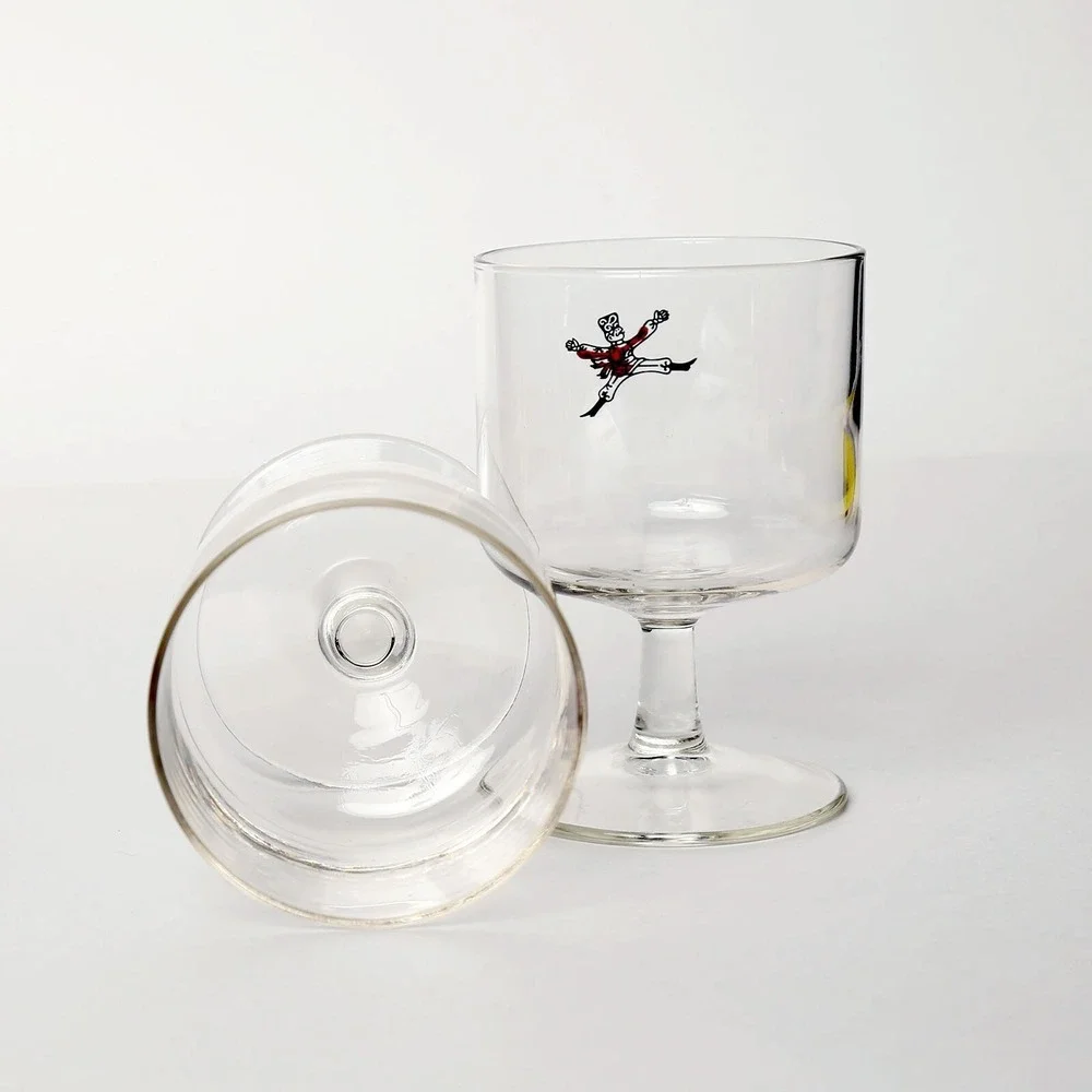 Pair of Vintage Gilbey's Vodka Glasses Barware‎
